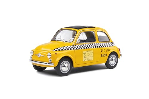 Solido FIAT 500 Taxi NYC, Baujahr 1965, Modellauto, Maßstab 1:18, gelb S1801407 von Solido