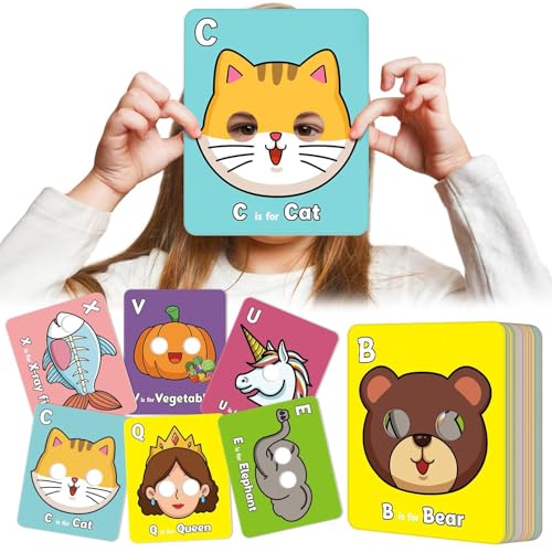 Alphabet-Lernkarten – Riesen-ABC-Tier-Lernkarten Für Kleinkinder Von 3–5 Jahren, 26 Klein- Und Großbuchstabenkarten, Doppelseitiges Alphabet-Lernspielzeug Zur Sprachentwicklung Und Wortschatzbildung von Sollee