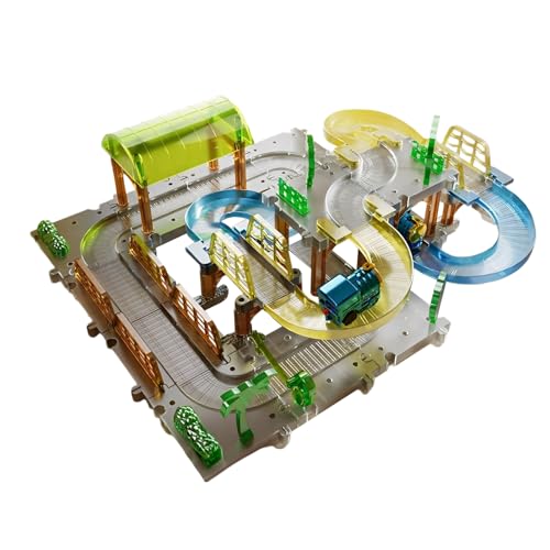 Sollee Elektrisches Eisenbahn Set Für Kinder - Elektrisches Eisenbahn Schienenset,Pädagogisches Lernspielzeug Für Geburtstag Stadt Bauernhof Sammlung Hobby von Sollee