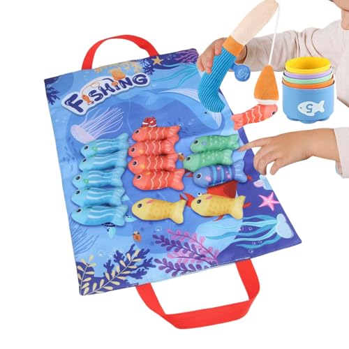 Sollee Kinder Angelspiel | Sortier Angelspiel,Interaktives Lernspielzeug Mit Stapelbechern Sinneswahrnehmung Für Vorschulkinder Wasser Kinder Badewanne Partyschwimmbecken von Sollee