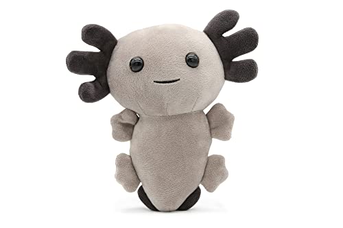 Axolotl Echse Molch Kuscheltier Figur Plüsch Tintenfisch Spiel Puppe XL 20 cm Plüschtier (grau schwarz) von soma