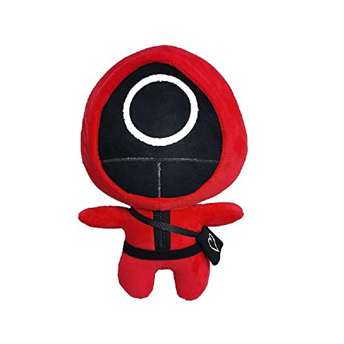 soma Kuscheltier Figur Plüsch Squid Tintenfisch Spiel Puppe im Kostüm XL 23cm Plüschtier Rot TV Serie Cosplay Front Man Cosplay (Rot Kreis) von soma