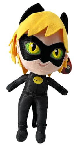 Miraculous Ladybug Cat Noir Plagg Tikki – Kwami Lifesize Plagg Kuscheltier Plüsch Plüschtier (Miraculous Cat Noir 35 cm) von Soma