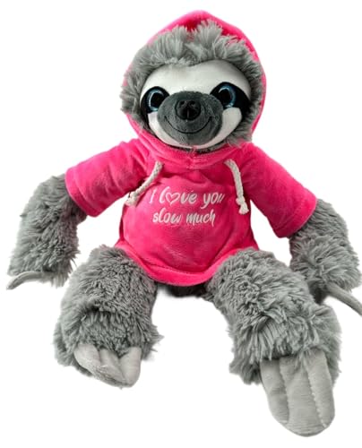 Soma Faultier Kuscheltier XXL 32 cm Plüschtier Anime Kawaii Plush Stofftier Cute Plushies Halloween Weihnachten Geschenke für Kinder (Grau 40 cm Pink) von Soma
