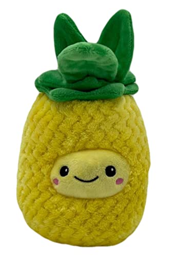 Soma Plüsch-Kissen Ananas XXL 20 cm Sofa-Rückenkissen Rund Lebensmittel Spielzeug Kuschel-Tier Plüsch-Tier Toy Früchte gelb von Soma