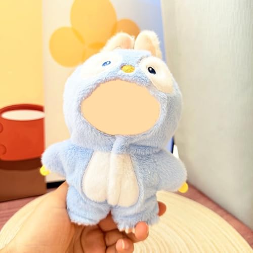 Puppenbekleidung Set für 17cm Labubu Puppen, Labubu Kleidung, Outfit -Set mit Hut oder Kopfbedeckung, Plüschkleidung Noverall Röcke und Freizeit-Sets (2-1) von Somerway