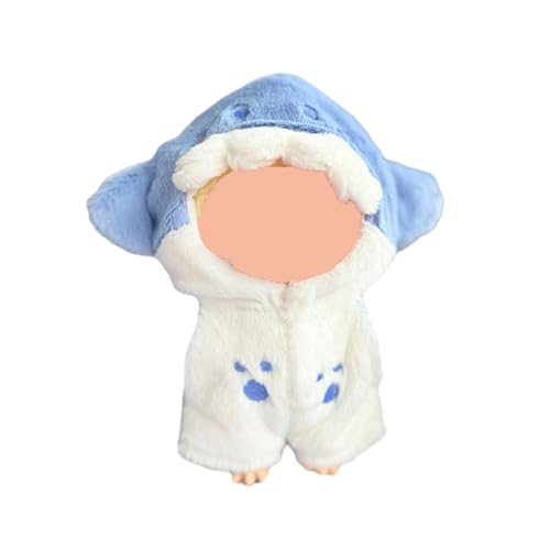Puppenbekleidung Set für 17cm Labubu Puppen, Labubu Kleidung, Outfit -Set mit Hut oder Kopfbedeckung, Plüschkleidung Noverall Röcke und Freizeit-Sets (2-2) von Somerway