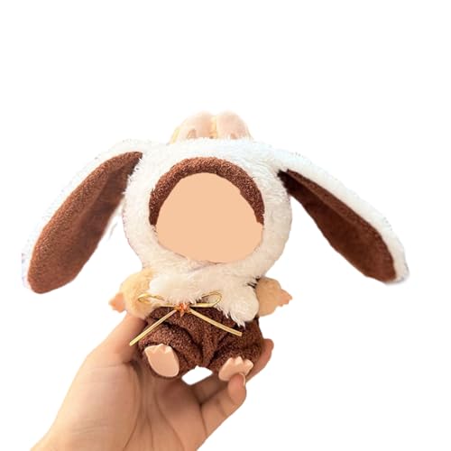 Puppenbekleidung Set für 17cm Labubu Puppen, Labubu Kleidung, Outfit -Set mit Hut oder Kopfbedeckung, Plüschkleidung Noverall Röcke und Freizeit-Sets (2-5) von Somerway