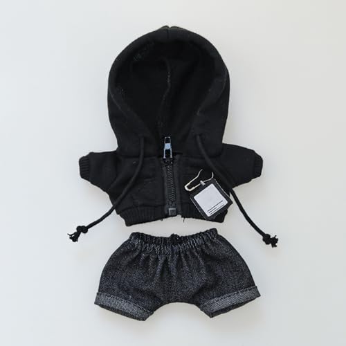 Puppenbekleidung Set für 17cm Labubu Puppen, Labubu Kleidung, Outfit -Set mit Hut oder Kopfbedeckung, Plüschkleidung Noverall Röcke und Freizeit-Sets (4-5) von Somerway