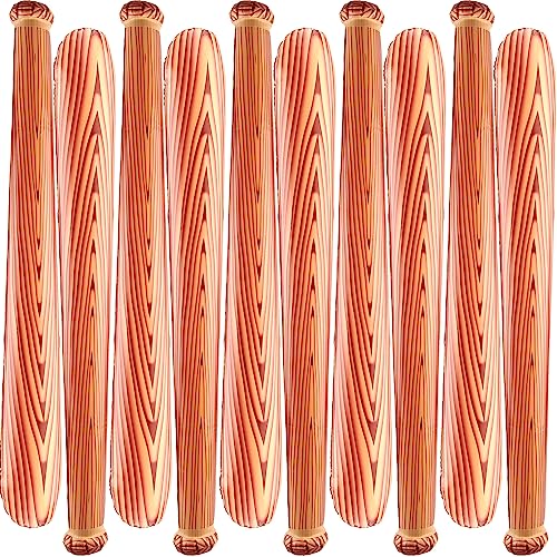 Aufblasbarer Baseballschläger Holzmuster aufblasbar für Karneval Pool Sommer Strand Geburtstag Baseball Party Gastgeschenk, 20 Stück, 80 cm von Sonarun