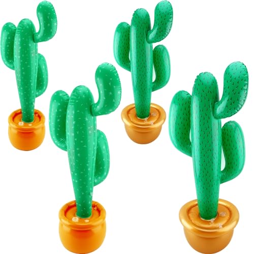Aufblasbarer Kaktus für Sommer, Strand, Pool, Schwimmen, Party, Dekoration, mexikanische Fiesta, Cinco de Mayo, Geburtstag, Hawaii, 89,9 cm, 4 Stück Aufblasbarer Kaktus für Sommer, Strand, Pool, Schwimmen, Party, Dekoration, mexikanische Fiesta, Cinco de Mayo, Geburtstag, Hawaii, 89,9 cm, 4 Stück von Sonarun