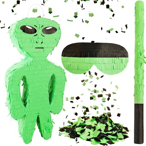 Halloween Alien Piñata Alien Shaped Piñata with Blindfold Stick Confetti and Hanging Loop for Kids Halloween Alien Theme Birthday Party Fun Decoration 17 x 7.9 x 2.8 Inches Halloween Alien Piñata Alien Shaped Piñata with Blindfold Stick Confetti and Hanging Loop for Kids Halloween Alien Theme Birthday Party Fun Decoration 17 x 7.9 x 2.8 Inches von Sonarun