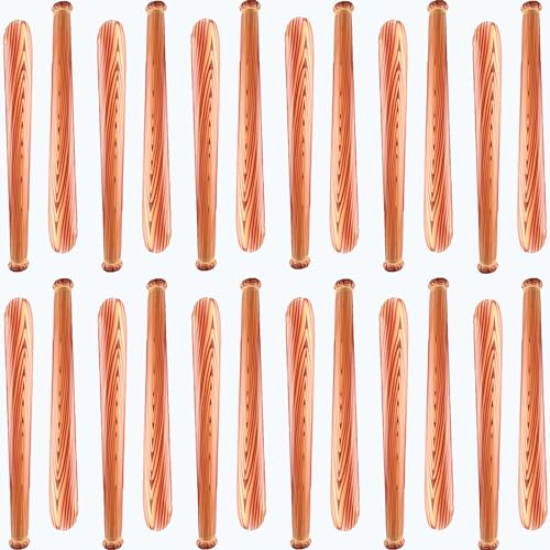 Sonarun Aufblasbarer Baseballschläger, Holzmuster, aufblasbar, für Karneval, Pool, Sommer, Strand, Geburtstag, Baseball, Party, Gastgeschenk, 24 Stück, 80 cm Sonarun Aufblasbarer Baseballschläger, Holzmuster, aufblasbar, für Karneval, Pool, Sommer, Strand, Geburtstag, Baseball, Party, Gastgeschenk, 24 Stück, 80 cm von Sonarun