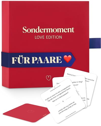 Sondermoment Love Edition - Das Paar-Spiel für besondere Momente, mehr Vertrauen und Liebe | Edles Paar Geschenk | Tiefgründige Fragen und Challenges von Sondermoment