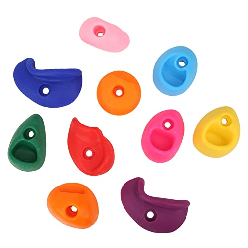 Sonew 10pcs Großes, Mehrfarbiges Klettern Hält für Kletterwände Im Freien - Fels Textur Grips aus Sicherem Kunststoff mit Bequemen Design (Mittelgroße 10 Packungen) von Sonew