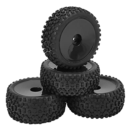 Sonew Fortgeschrittene RC -Reifen und mit 12 -mm Hex für 1/10 Off Straßenautos Verbesserter Griff und Leistung, Schwarze Upgrade Teile (Black) von Sonew