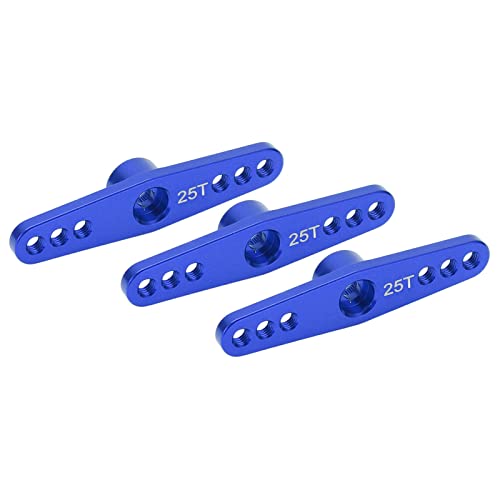 Sonew Hochleistungs -Aluminium -Legierungs RC Servo Arm Horn für 1/10 Fernbedienungsauto Upgrade Haltbar Blau CNC Bearbeitete Metallersatzteile (Blue) von Sonew