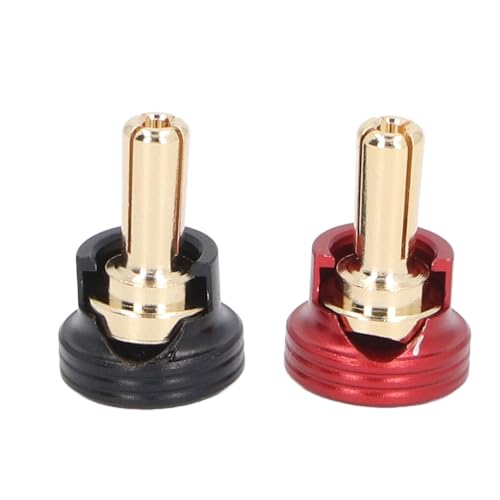 Sonew Premium RC -Batterie -Heizküste Stecker Griffe für Erweiterte Leistung 4 Mm Bananen Steckeranbeter für 1/10 Off Straßen LKW und Crawler RC Autos, Aluminiumlegierung und Kupfer (4mm) von Sonew