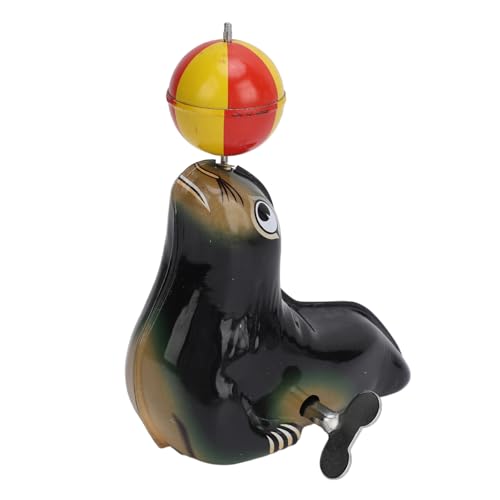 Sonew Retro Sea Lion Lion -Spielzeug mit Ball für - Vintage Clockwork Iron Figur, Perfektes Nostalgisches Sammlerstück und Einzigartiges Dekorstück von Sonew