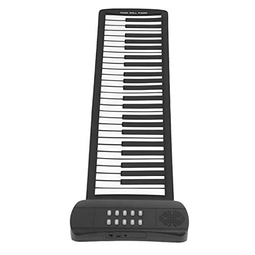 Sonew Rollen Sie Klavier 49 Tasten mit 4D -Surround -Sound USB Batterie, Tragbares Klappbares Keyboard Klavier für und Anfänger, Handroll für Reisen und Heimgebrauch (PM49) von Sonew