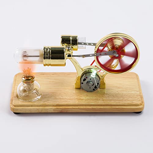 Sonew Stirling Motor Motormodell Kit, Strom Generator Motormodell, Physikalisches Generatormodell mit LED Light Schwungrad Design Wissenschaft Experiment für Lehrer Erwachsene Sonew Stirling Motor Motormodell Kit, Strom Generator Motormodell, Physikalisches Generatormodell mit LED Light Schwungrad Design Wissenschaft Experiment für Lehrer Erwachsene von Sonew