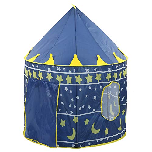Sonew Tragbare Spielen Zelt mit Schnellem Setup und Faltbarem Design | Oxford -Stoff -Prinzessin Burg Zelt für Innen und Außenspaß Blaues Spielhaus für (Blue) von Sonew