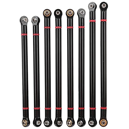 Sonew Upgrade Metall Pull -Stange -Kit mit Aluminiumlegierung für Axiale SCX10 8PCS 1/10 Simulation Crawler Car Link Stange Erhältlich in Rot Erhältlich (Black) von Sonew