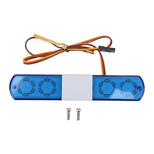 Sonew Vielseitiger RC -LED -Polizeilicht mit 4 Flash Modi für die Simulation | Blaues LED Alarmierendes Licht für 1/8 1/10 RC Autos | Verbessern Sie Ihr Autoerlebnis (Blue) von Sonew