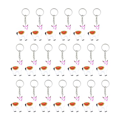 20 Stück Alpakas Schlüsselanhänger Cartoon PVC Soft Bag Charm Anhänger geeignet für Schule Karneval Belohnungen und Partygeschenk Einzigartiges Zubehör von Songelt