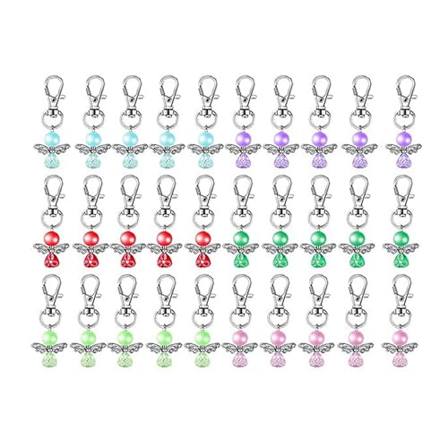 30 Stück Segen-Schlüsselanhänger für Babypartys, Hochzeit, Giveaway, Halter, Perlen, Flügel, Schlüsselanhänger für Lehrer, modischer Schlüsselanhänger 30 Stück Segen-Schlüsselanhänger für Babypartys, Hochzeit, Giveaway, Halter, Perlen, Flügel, Schlüsselanhänger für Lehrer, modischer Schlüsselanhänger von Songelt