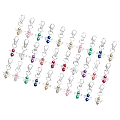 30 Stück Segen-Schlüsselanhänger für Babypartys, Hochzeit, Giveaway, Halter, Perlen, Flügel, Schlüsselanhänger für Lehrer, modischer Schlüsselanhänger 30 Stück Segen-Schlüsselanhänger für Babypartys, Hochzeit, Giveaway, Halter, Perlen, Flügel, Schlüsselanhänger für Lehrer, modischer Schlüsselanhänger von Songelt