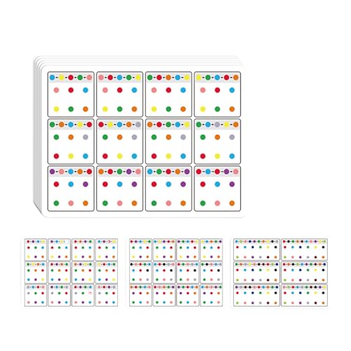 6 Stück visuelle Tracking-Trainingskarten Verbindungskarte für Kinder, verbessert die Konzentrationsfähigkeit mit bunten Punkten, visuelle Tracking-Karten, Konzentration Lernspielzeug von Songelt