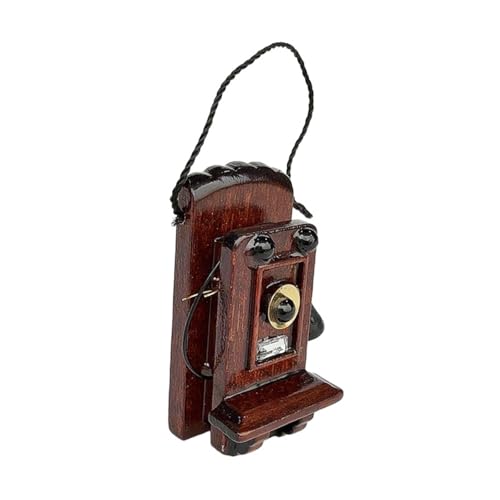 Antikes Miniatur-Telefon für Puppenhäuser Zubehör 1/12 Maßstab Holzmöbel Kinder Geschenk Elegante Puppenhäuser Zubehör Vintage Kommunikationsgerät Antikes Miniatur-Telefon für Puppenhäuser Zubehör 1/12 Maßstab Holzmöbel Kinder Geschenk Elegante Puppenhäuser Zubehör Vintage Kommunikationsgerät von Songelt