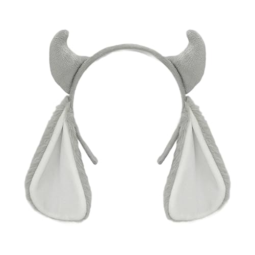 Bequemes Plüsch-Horn-Stirnband, freundliche Kostüm-Requisiten für Kinder und Erwachsene, Festivals, Versammlungen, lustig, moderne Schaf-Stirnbänder, Bühnenkostüm von Songelt