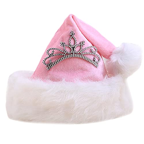 Dicker Plüsch-Kronenhut, Party, Erwachsene, Kinder, Weihnachtsdekorationen für Weihnachtsmann, Winter, warme Mützen, Weihnachtsmütze, Erwachsene, Großpackung, Albtraum für Damen, XL, Baby, Jungen Dicker Plüsch-Kronenhut, Party, Erwachsene, Kinder, Weihnachtsdekorationen für Weihnachtsmann, Winter, warme Mützen, Weihnachtsmütze, Erwachsene, Großpackung, Albtraum für Damen, XL, Baby, Jungen von Songelt