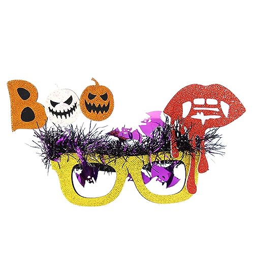 Halloween-Brille, lustig, Filz, dekorative Brille, Cosplays, Halloween-Party-Dekoration, Gastgeschenk für Kinder und Erwachsene, Brillen, Neuheit, Party, lustiger Rahmen für Kostüme von Songelt