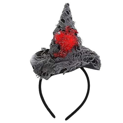 Halloween zerrissener Hexenhut Stirnband Kegel Hut Haarreifen Haarbänder Hexe Party Foto Requisiten Stirnband Bulk von Songelt