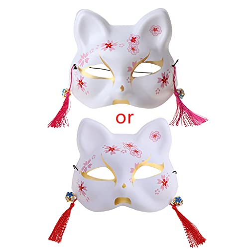 Japanisches Tier für halbes Gesicht mit Quasten, kleine Glocken, handbemalt, Cosplay, Anime, Party, Kostüm, Maskerade, Festival, Facny, Verkleidung, Halloween, Dekoration, Maskerade, Kostüm, Cosplay Japanisches Tier für halbes Gesicht mit Quasten, kleine Glocken, handbemalt, Cosplay, Anime, Party, Kostüm, Maskerade, Festival, Facny, Verkleidung, Halloween, Dekoration, Maskerade, Kostüm, Cosplay von Songelt