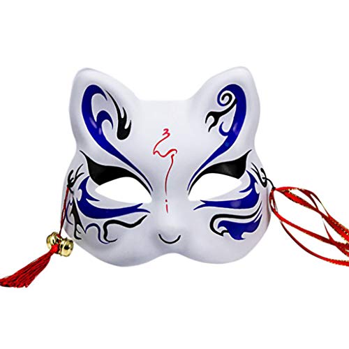 Japanisches Tier für halbes Gesicht mit Quasten, kleine Glocken, handbemalt, Cosplay, Anime, Party, Kostüm, Maskerade, Festival, Facny, Verkleidung, Halloween, Dekoration, Maskerade, Kostüm, Cosplay Japanisches Tier für halbes Gesicht mit Quasten, kleine Glocken, handbemalt, Cosplay, Anime, Party, Kostüm, Maskerade, Festival, Facny, Verkleidung, Halloween, Dekoration, Maskerade, Kostüm, Cosplay von Songelt