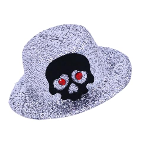 Minis Hut Haarspange Skelett Hut Haarspangen Schädel Kappen Haarspange Dekorative Accessoires Party Hüte Clip On Designs Halloween Schädel Caps Clips von Songelt