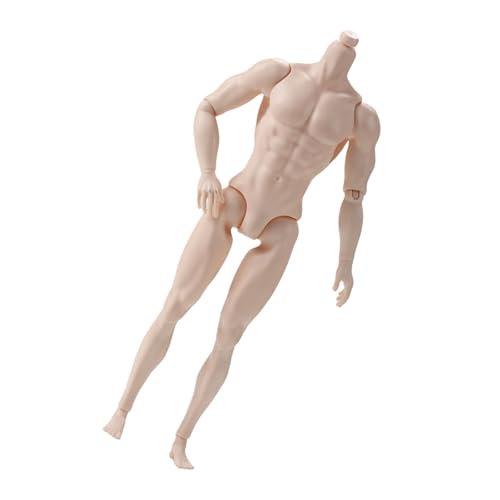 Realistische männliche Actionfigur, Körper mit Detail-Muskelstruktur, 13 bewegliche Gliedmaßen für Tanzübungen, bewegliche, männliche Soldaten, Körperparty, 31 cm von Songelt