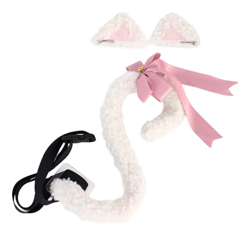 Songelt 1.Plüsch Faux Ohren & Schwanz Set für Cosplay Halloween Kostüm Zubehör Unisex Erwachsene Kinder Party Dress Up Katzen Ohrclips und Schwanz Set Songelt 1.Plüsch Faux Ohren & Schwanz Set für Cosplay Halloween Kostüm Zubehör Unisex Erwachsene Kinder Party Dress Up Katzen Ohrclips und Schwanz Set von Songelt