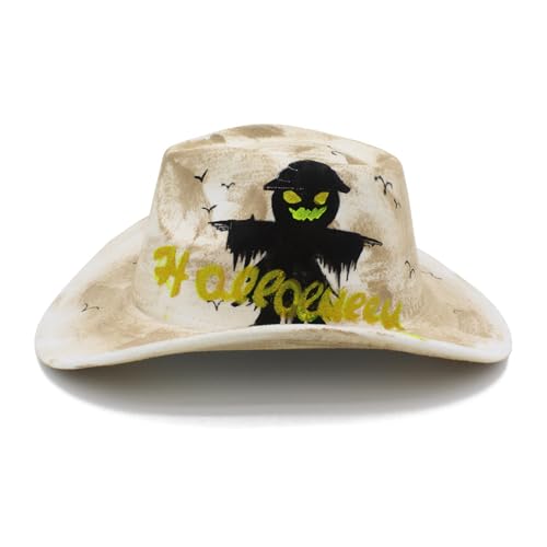 Songelt Cowboyhut mit gebogener Krempe, für Damen, Herren, für Halloween, Weihnachten, Party, eleganter Damenhut, winddicht, für Erwachsene, Weihnachten, Cowboyhüte, Damen, Herren, grüne Hüte von Songelt