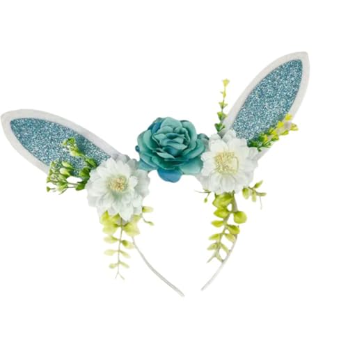 Songelt Fantasy Acting Headpiece Double Plan Role Conies Hearing Modifiable Halloween Christmas Addition Washable Role Hare Ear Headdress von Songelt