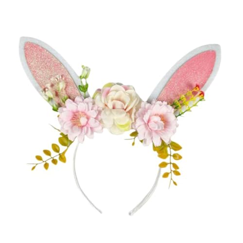Songelt Fantasy Acting Headpiece Double Plan Role Conies Hearing Modifiable Halloween Christmas Addition Washable Role Hare Ear Headdress von Songelt