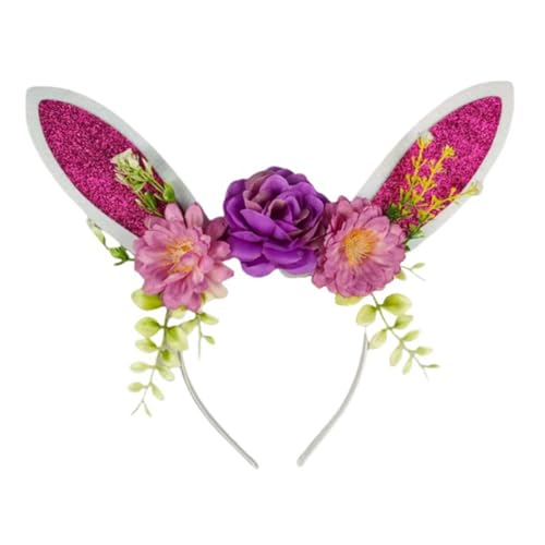 Songelt Fantasy Acting Headpiece Double Plan Role Conies Hearing Modifiable Halloween Christmas Addition Washable Role Hare Ear Headdress von Songelt