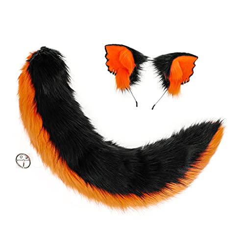Songelt Für Ohren und Wolf Tierschwanz Cosplay Kostüm Kunsthaarclip Kopfschmuck Halloween Geburtstag Party Plüsch Set Cosplay Kostüme für Frauen Freche Anime Kostüme Kinder Geburtstag Halloween u von Songelt