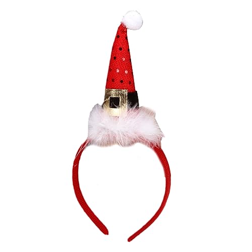 Songelt Pailletten-Haarreifen in Weihnachtsmützenform, Kopfbedeckung, Pailletten, Haarreif für Kopfschmuck, Kostümparty, Zubehör für Damen von Songelt