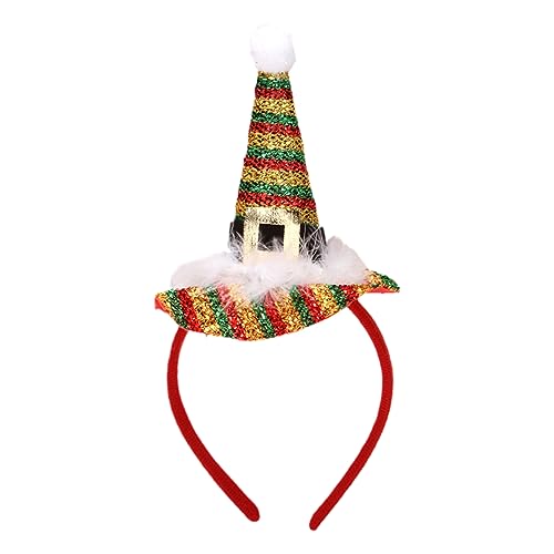 Songelt Pailletten-Haarreifen in Weihnachtsmützenform, Kopfbedeckung, Pailletten, Haarreif für Kopfschmuck, Kostümparty, Zubehör für Damen von Songelt