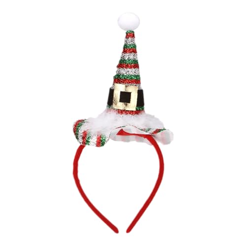 Songelt Pailletten-Haarreifen in Weihnachtsmützenform, Kopfbedeckung, Pailletten, Haarreif für Kopfschmuck, Kostümparty, Zubehör für Damen von Songelt